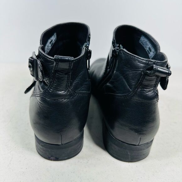 Vionic logan women’s size 9 black leather zip up ankle boots SFB - Picture 5 of 8